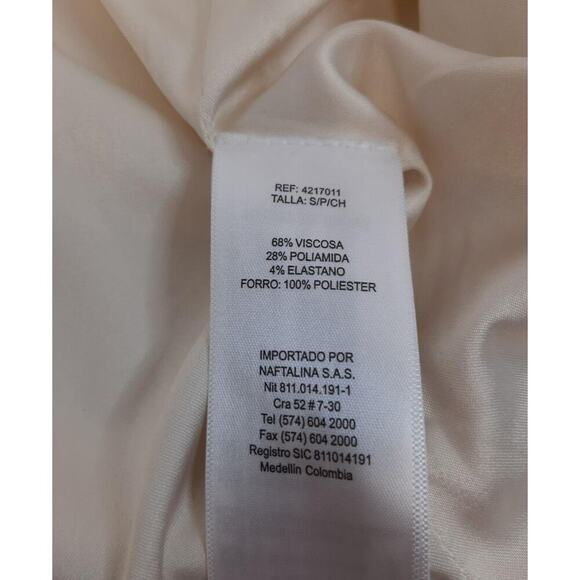 Naf Naf Paris Cream Open Front Cropped Blazer Women's Size S $120 - Picture 4 of 5